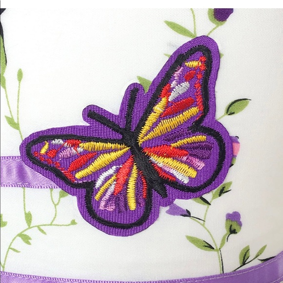 Purple floral dress - Picture 6 of 7